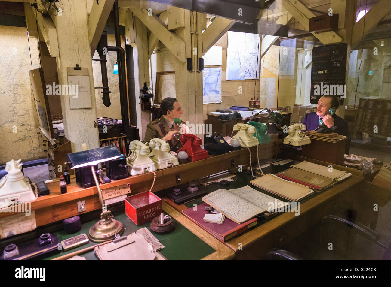 Il Cabinet War Rooms, Westminster, London Foto Stock