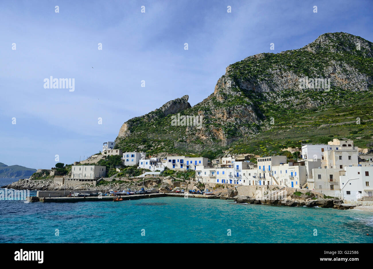 Levanzo Isole Egadi, Sicilia, Italia, Mediterraneo, Europa Foto Stock