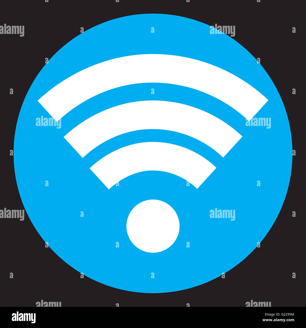 L'icona Wifi design piatto. Segnale Internet mobile web, della tecnologia di comunicazione wireless. Vector design piatto illustrazione Foto Stock