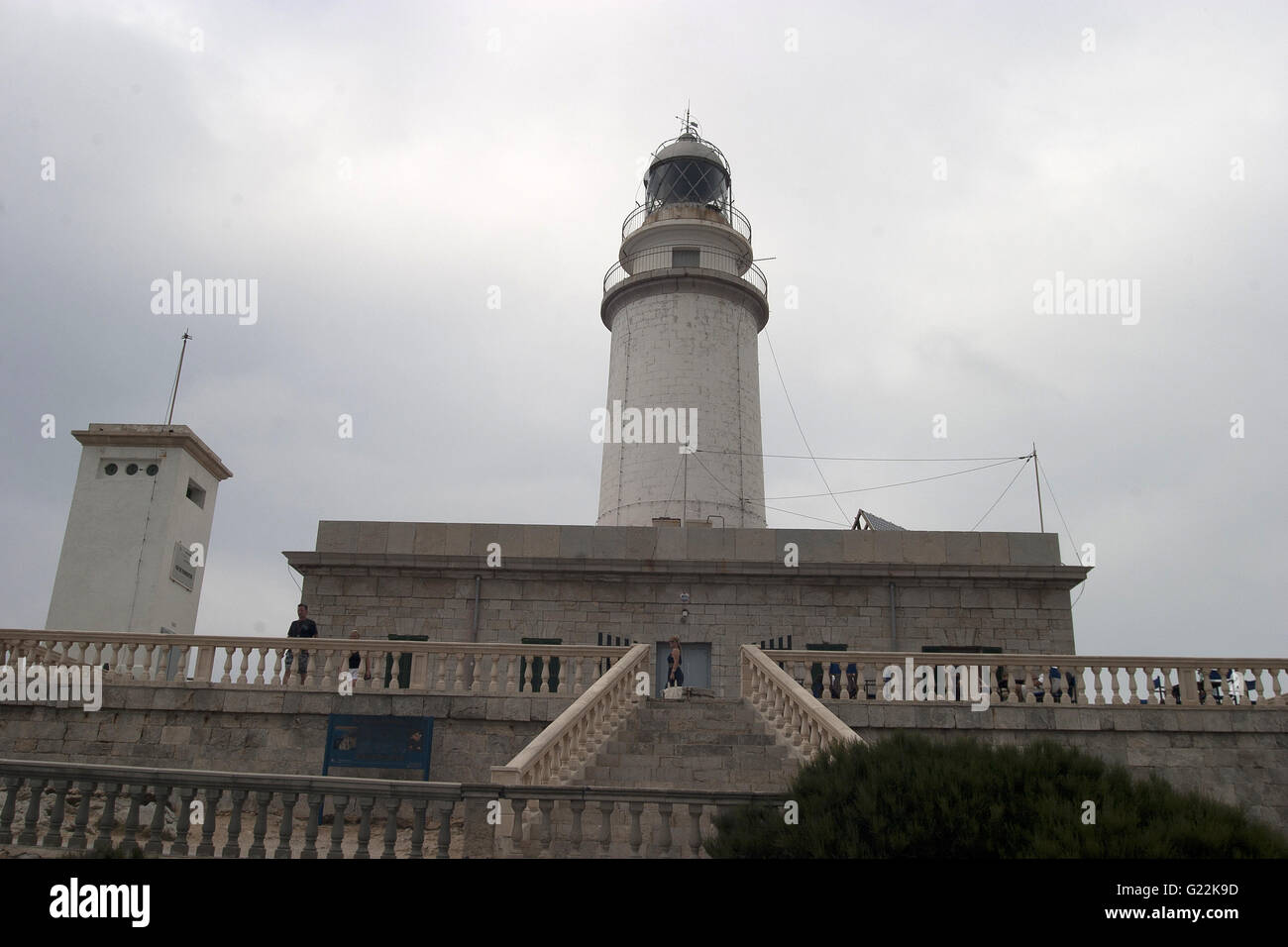 Una bella moody foto del faro di Cap de Formentor, Palma de Mallorca, Spagna, Mare, turismo, vacanze estate Foto Stock
