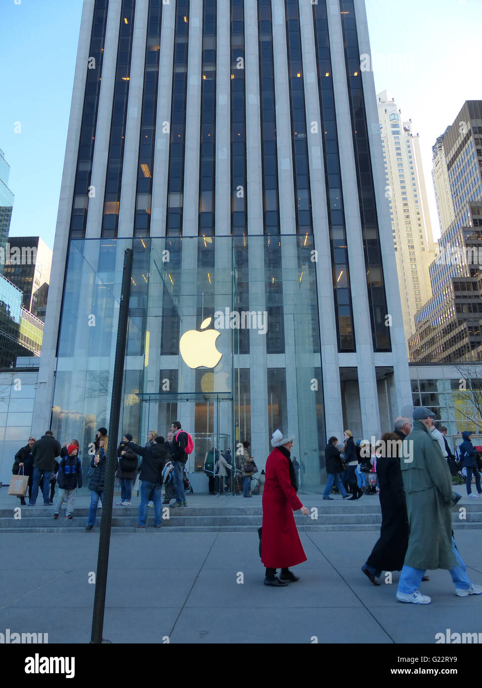 La città di New York, Apple Store al 59th Street Foto Stock