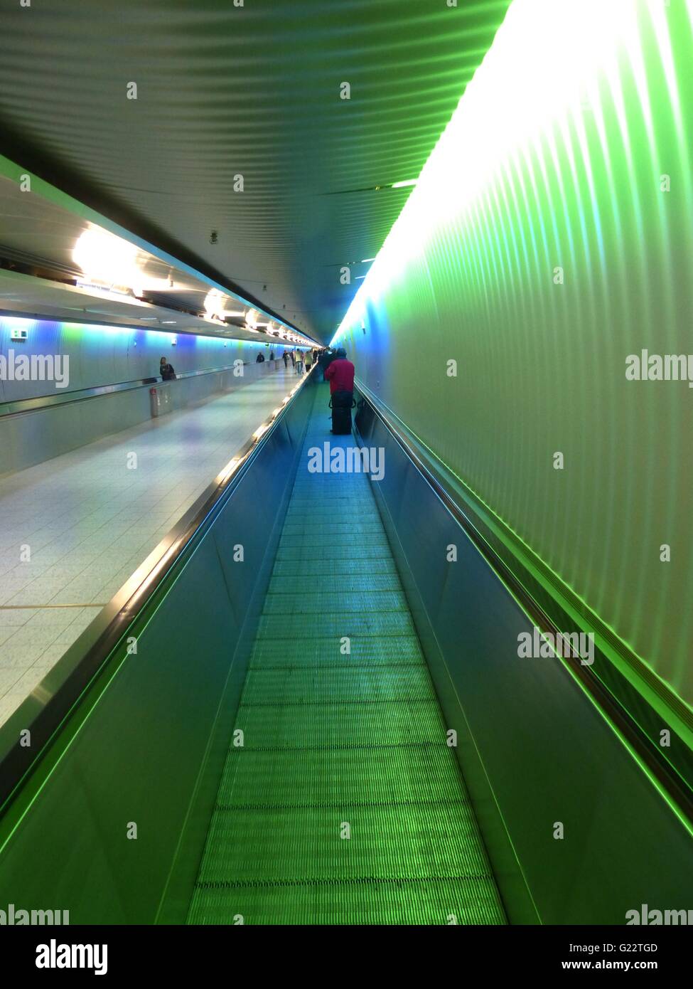 Arrivo corridoio all'Aeroporto Internazionale di Francoforte Foto Stock