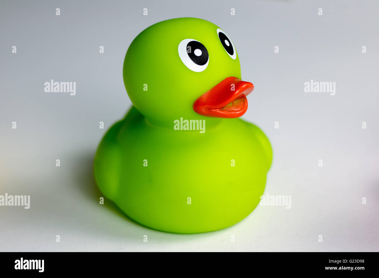 Colore verde brillante rubber duck Foto Stock