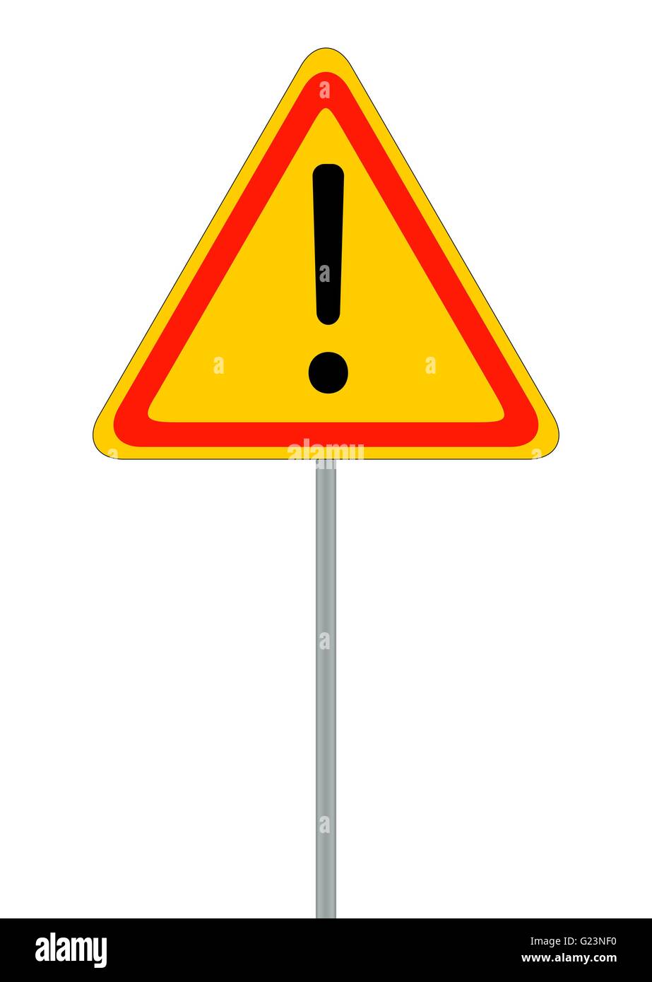 La segnaletica stradale. Badge rosso guardrail. Illustrazione Vettoriale. Illustrazione Vettoriale