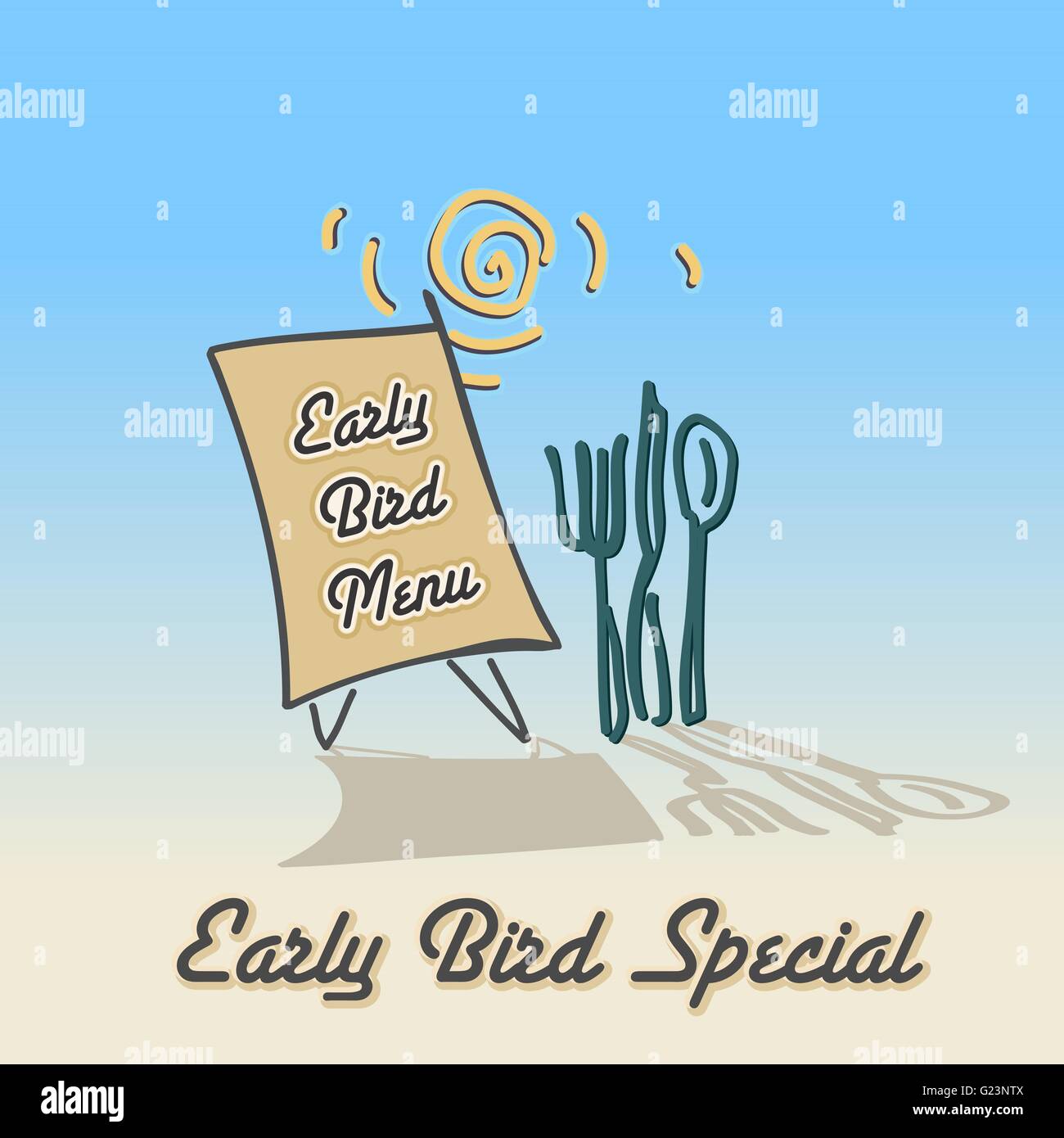 Ancora vita scheda Menu illustrazione vettoriale Illustrazione Vettoriale