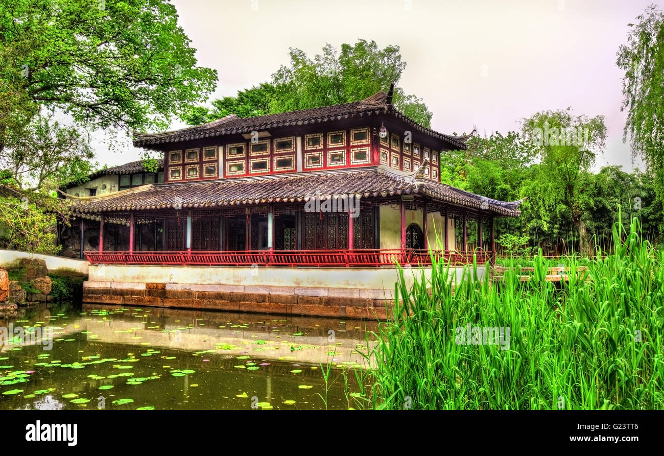 Amministratore di umile's Garden, il più grande giardino di Suzhou Foto Stock