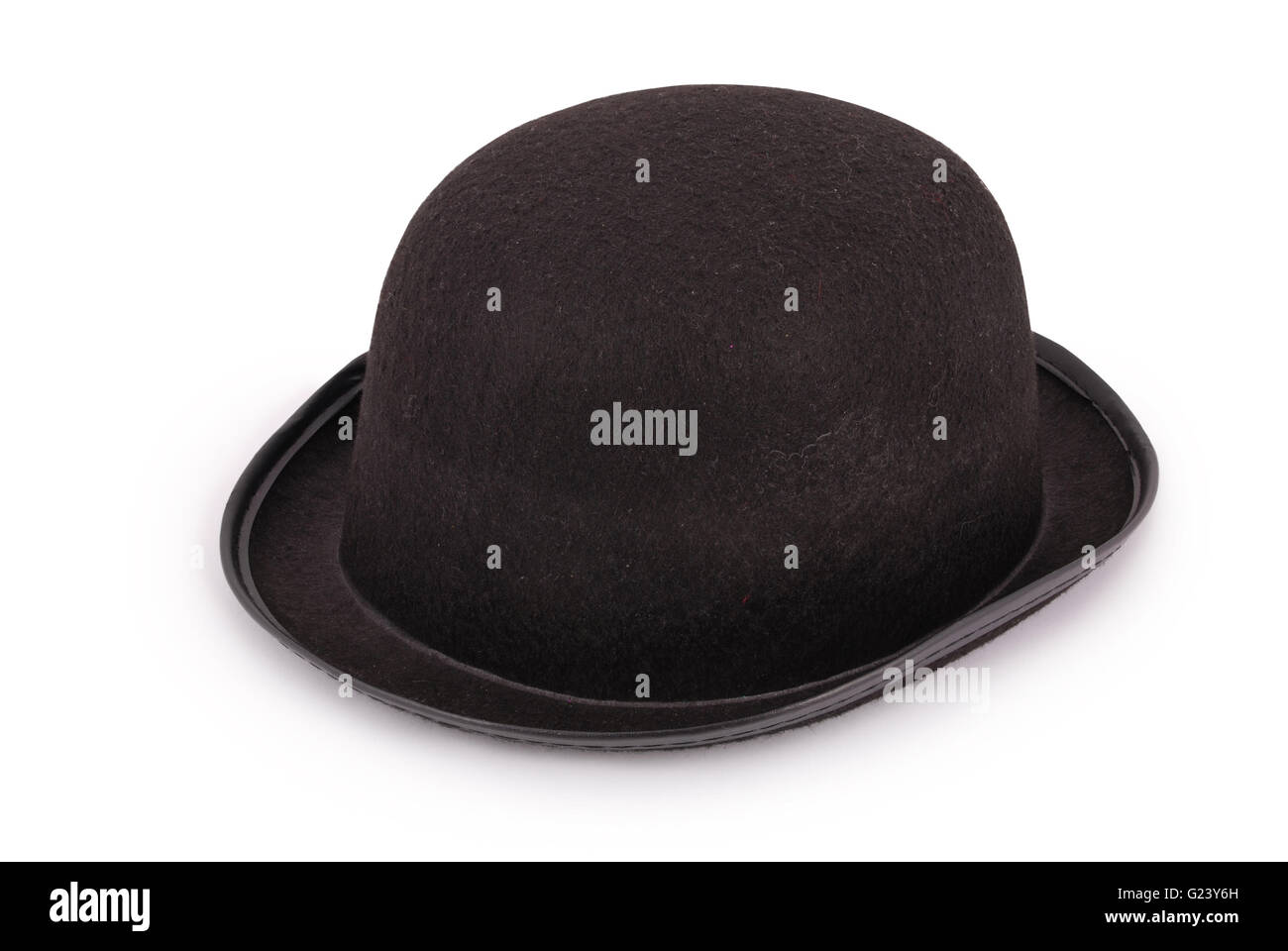 Sentivo black hat isolato su uno sfondo bianco closeup con tracciato di ritaglio Foto Stock