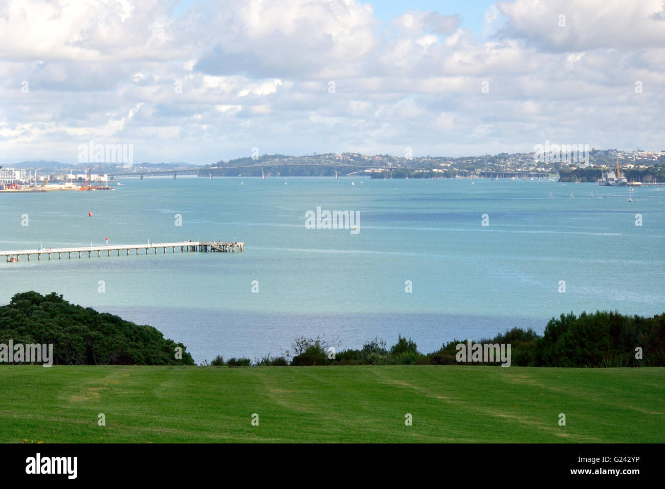 Dal Porto di Waitemata, Bastione punto, Auckland Foto Stock