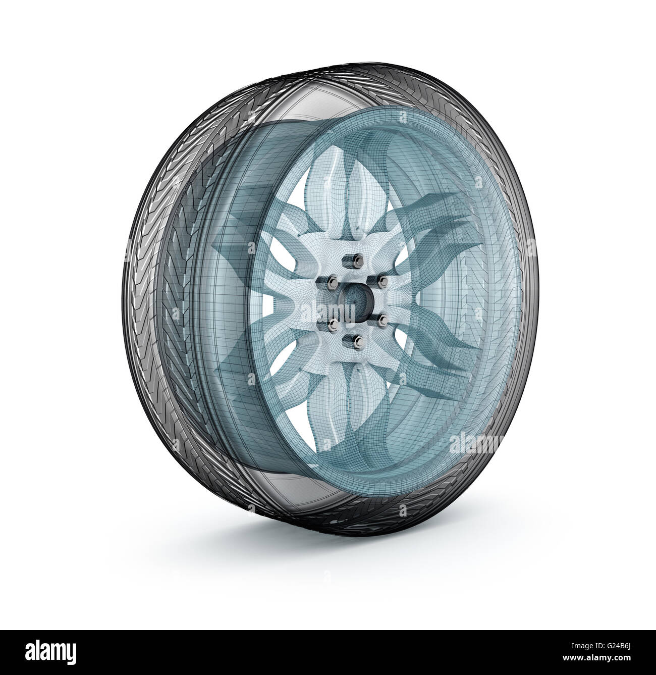 Filo ruota modello. Il mio design. Foto Stock