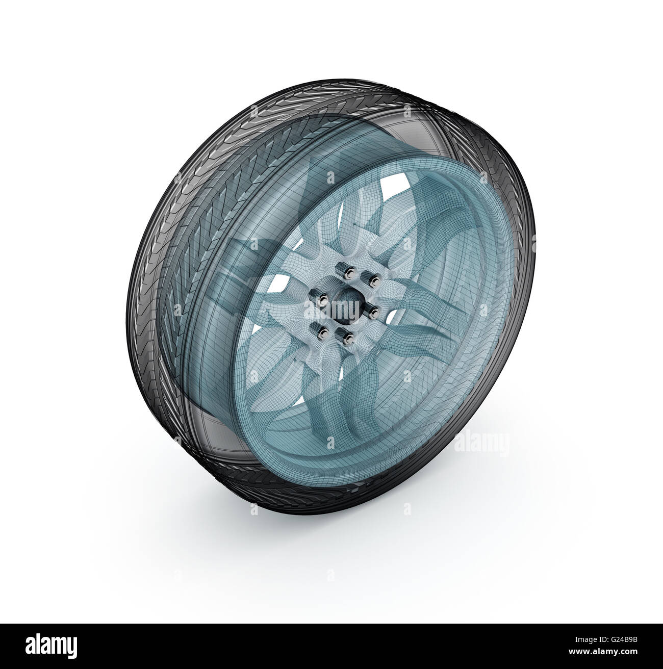 Filo ruota modello. Il mio design. Foto Stock