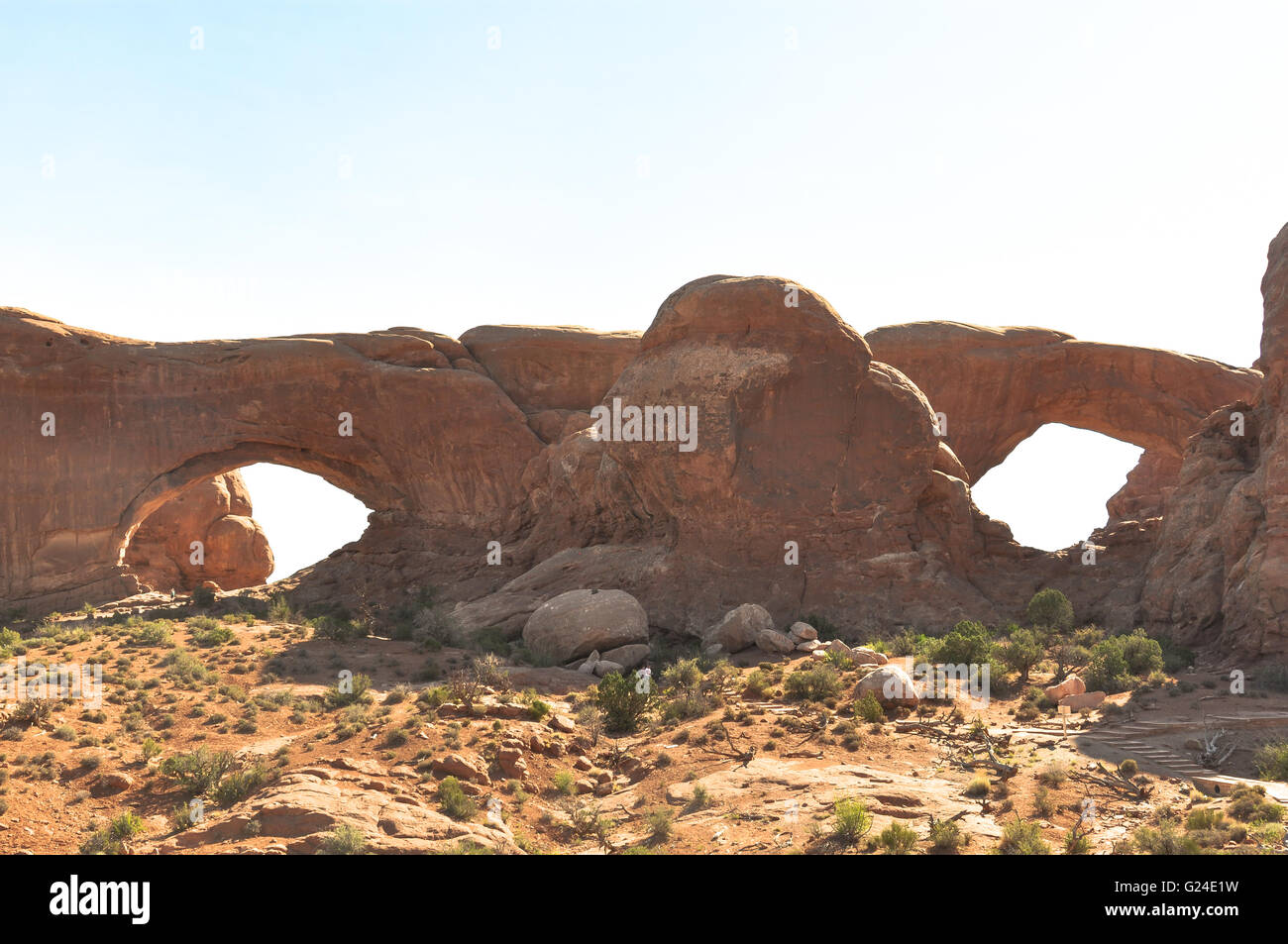 Le finestre in Arches National Park nello Utah Foto Stock