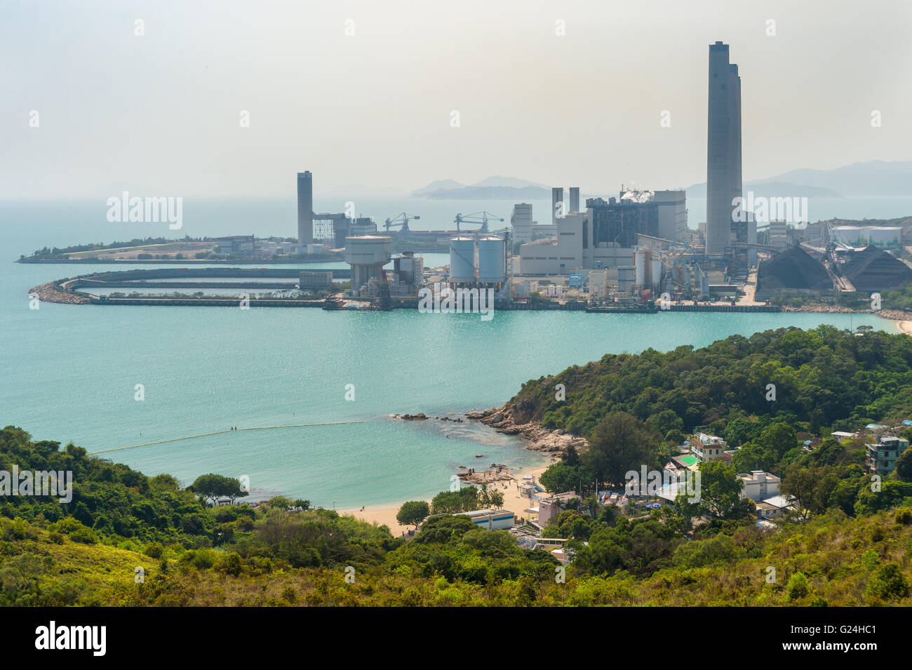 Lamma Power Station su Lamma Island, vicino a Honk Kong, Cina Foto Stock