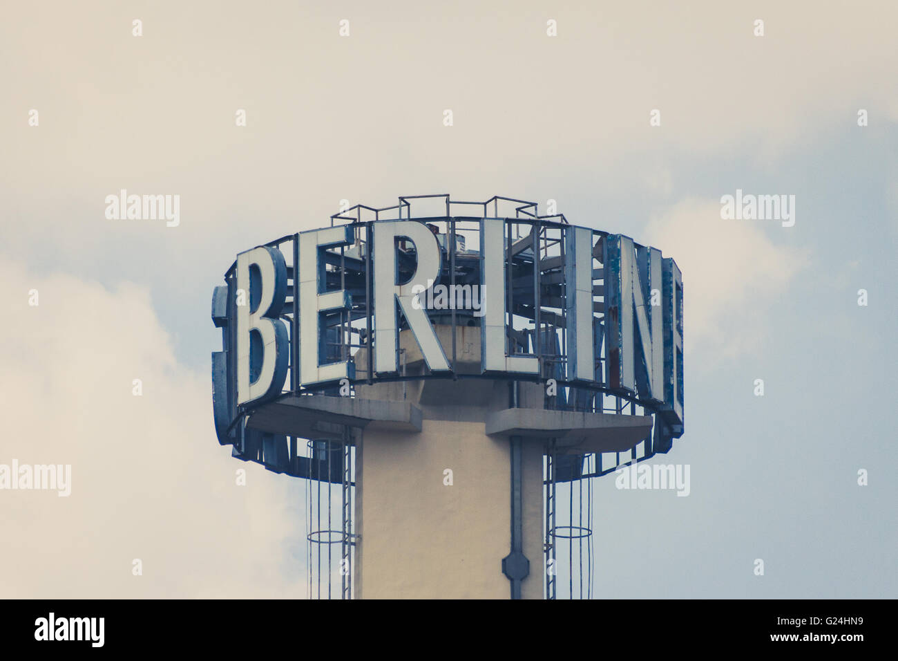 Il logo di filatura del Berlin Verlag di Berlino, Germania. Foto Stock