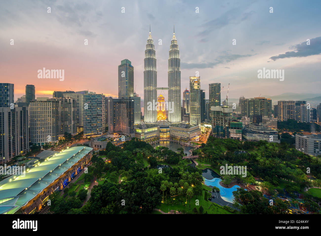 Kuala Lumpur in Malesia lo skyline della citta'. Foto Stock