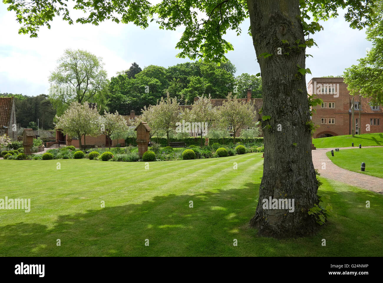 little walsingham garden, norfolk, inghilterra Foto Stock