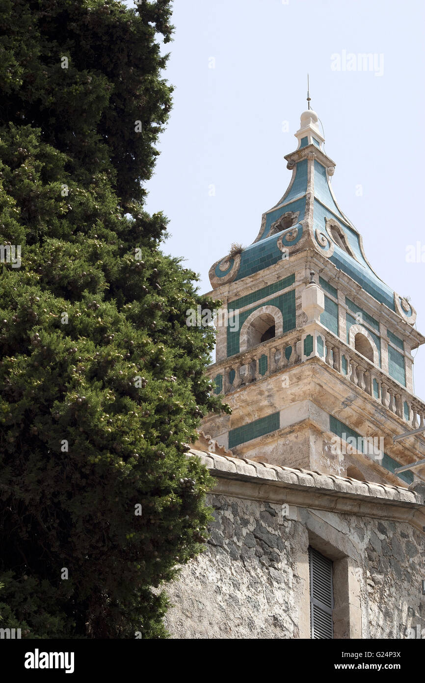 Una bella immagine di un turchese torre in Palma de Mallorca, Spagna, Mare, turismo, vacanze Estate, vacanza estate Foto Stock