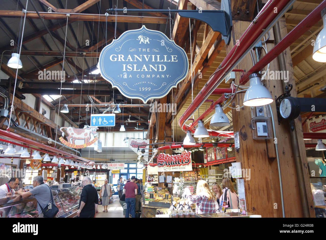 Granville Island Mercato interno Foto Stock