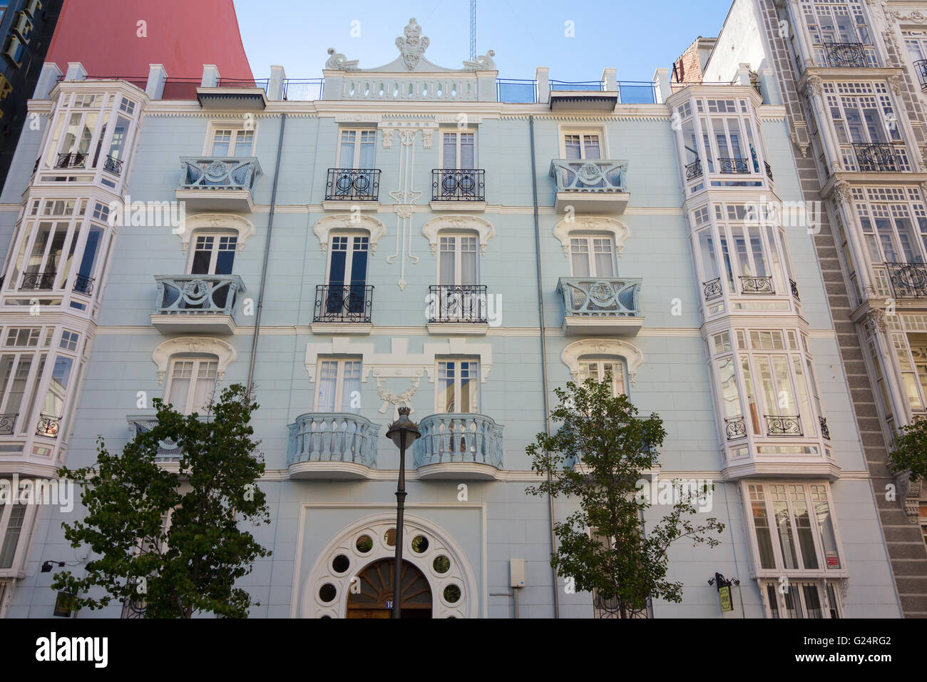 Edificio nella città di Valladolid, Spagna Foto Stock