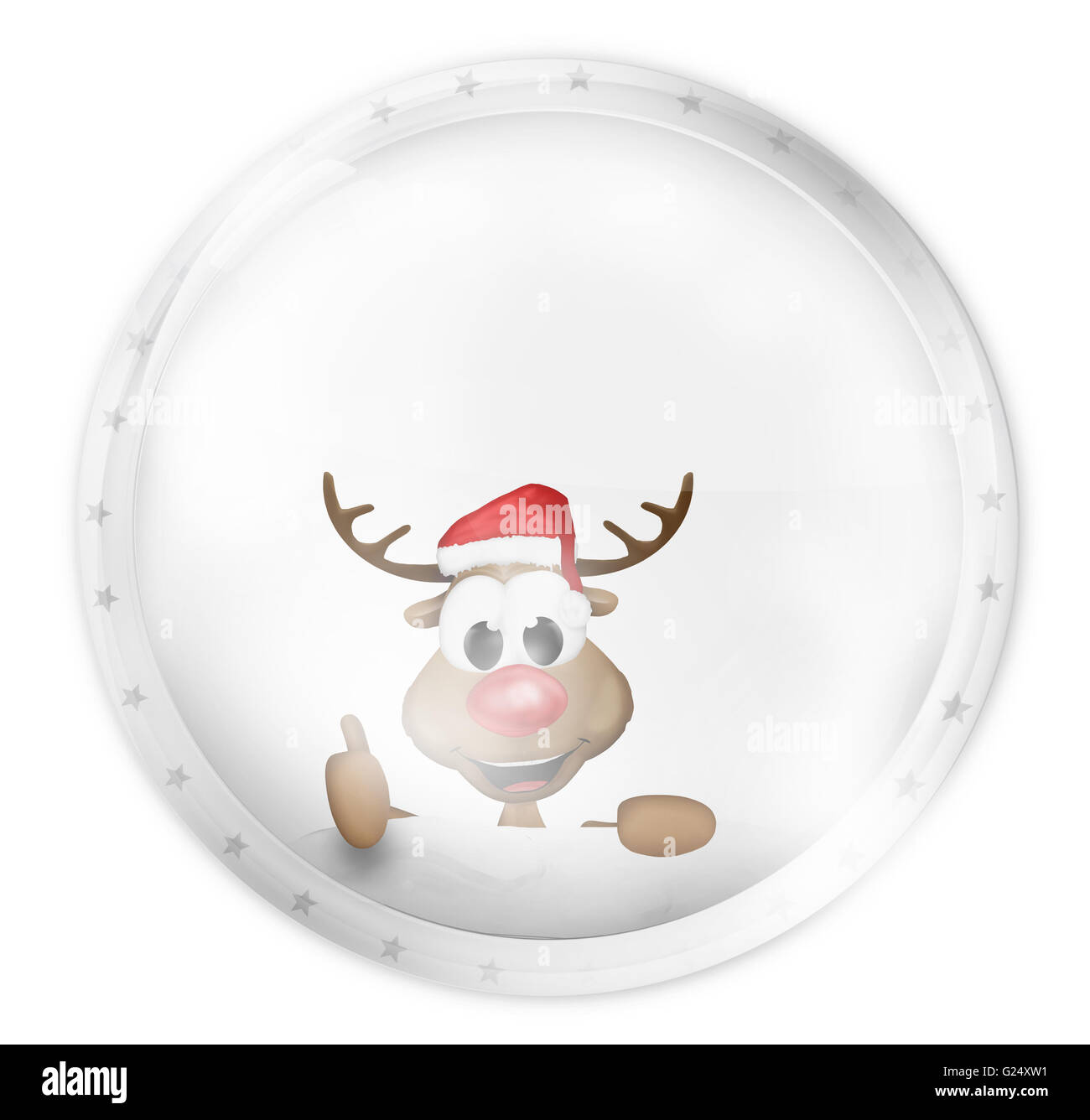 Renna felice Foto Stock