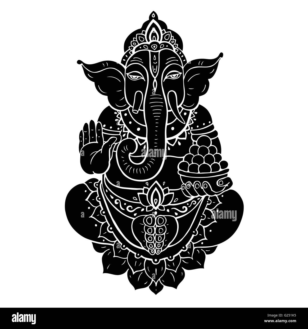Dio indù Ganesha Illustrazione Vettoriale