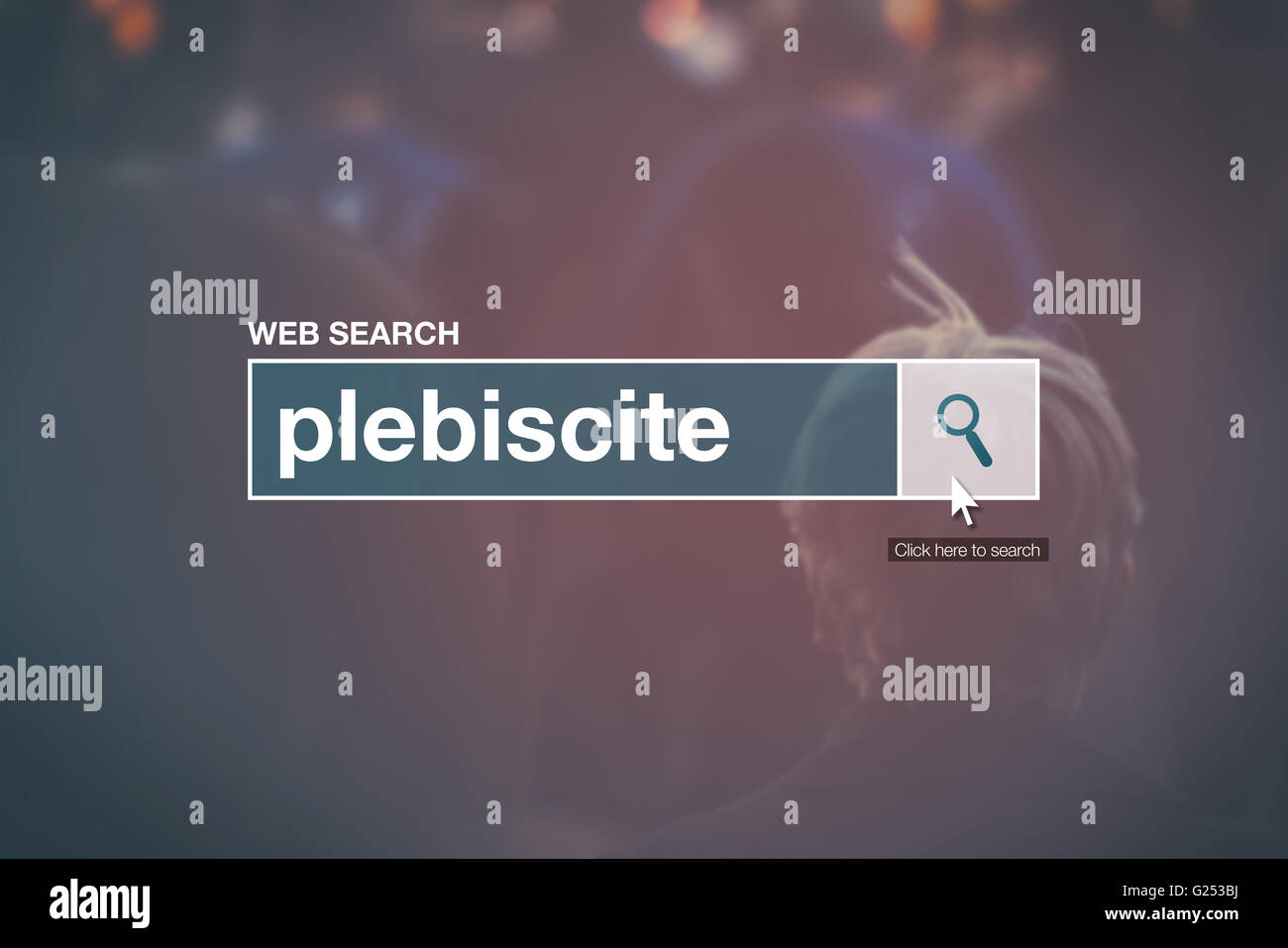 Plebiscito - web casella di ricerca Termine del glossario su internet Foto Stock