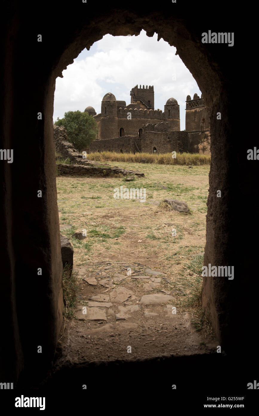 Royal Enclosure castello e altri monumenti storici Gondar, Etiopia Foto Stock