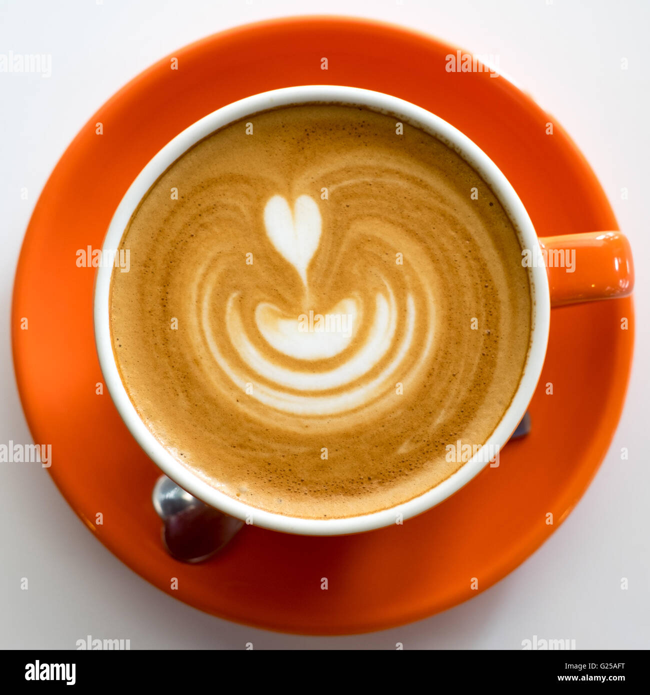 Close-up della tazza di caffè cappuccino Foto Stock