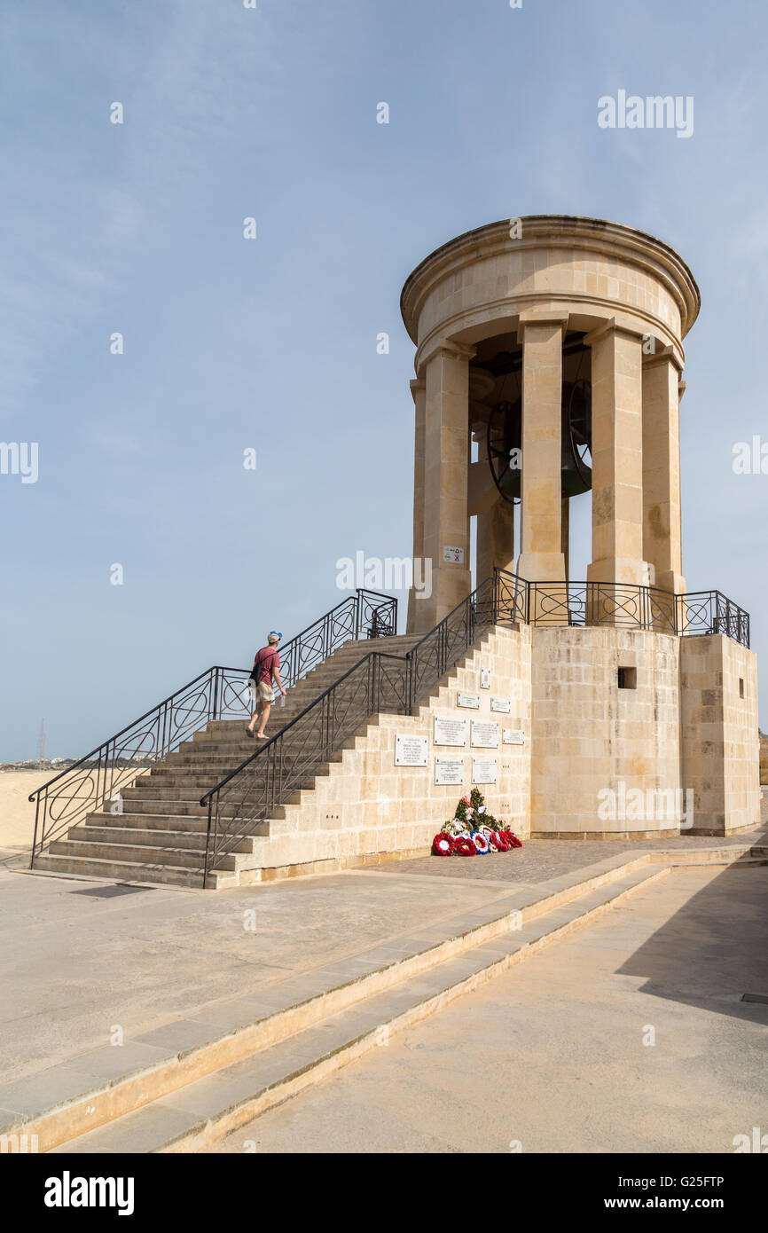Assedio campana, Valletta, Malta Foto Stock