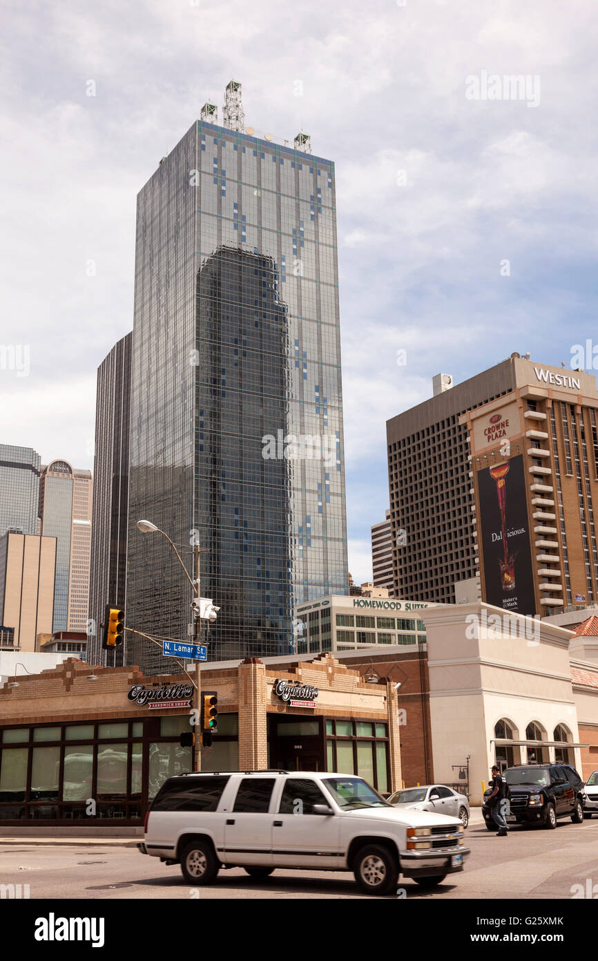 Street nel centro di Dallas, Stati Uniti d'America Foto Stock