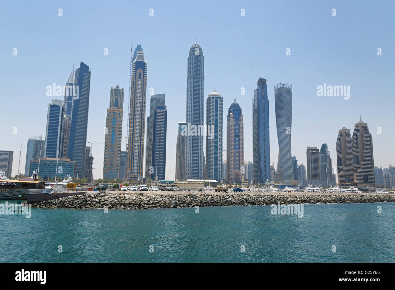 Cityscape di Dubai, District Marina Foto Stock