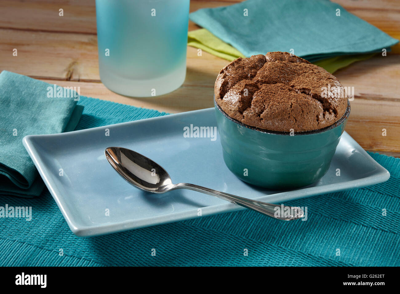 Souffle al cioccolato Foto Stock