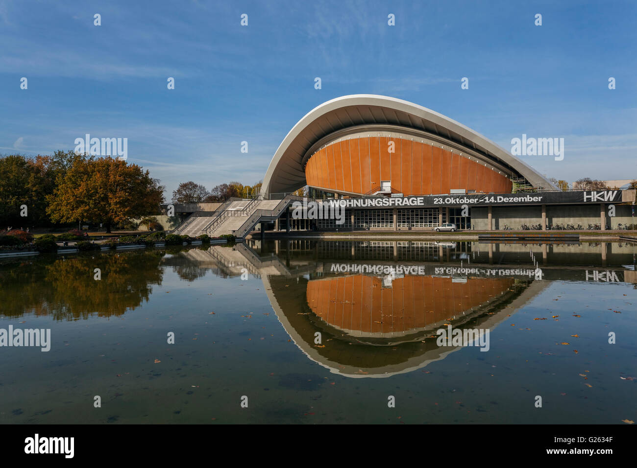 Haus der Kulturen der Welt, la Casa delle Culture del Mondo Großer Tiergarten, architetto Hugh Stubbins, 1957, Berlino Foto Stock