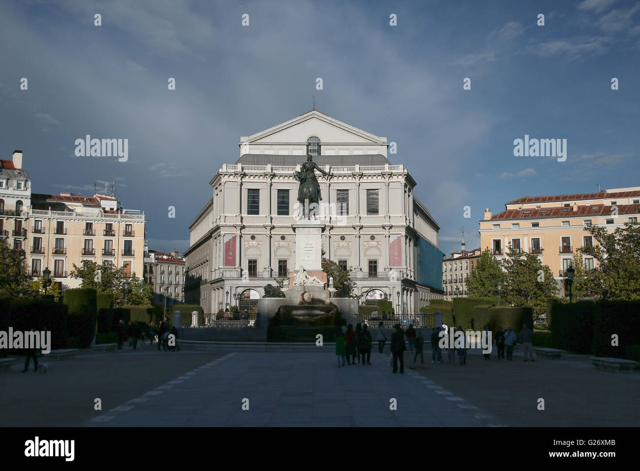 Una vista del teatro dell'Opera di Madrid in Spagna. Viste generali a Madrid durante il 2016 San Isidro festival Foto Stock