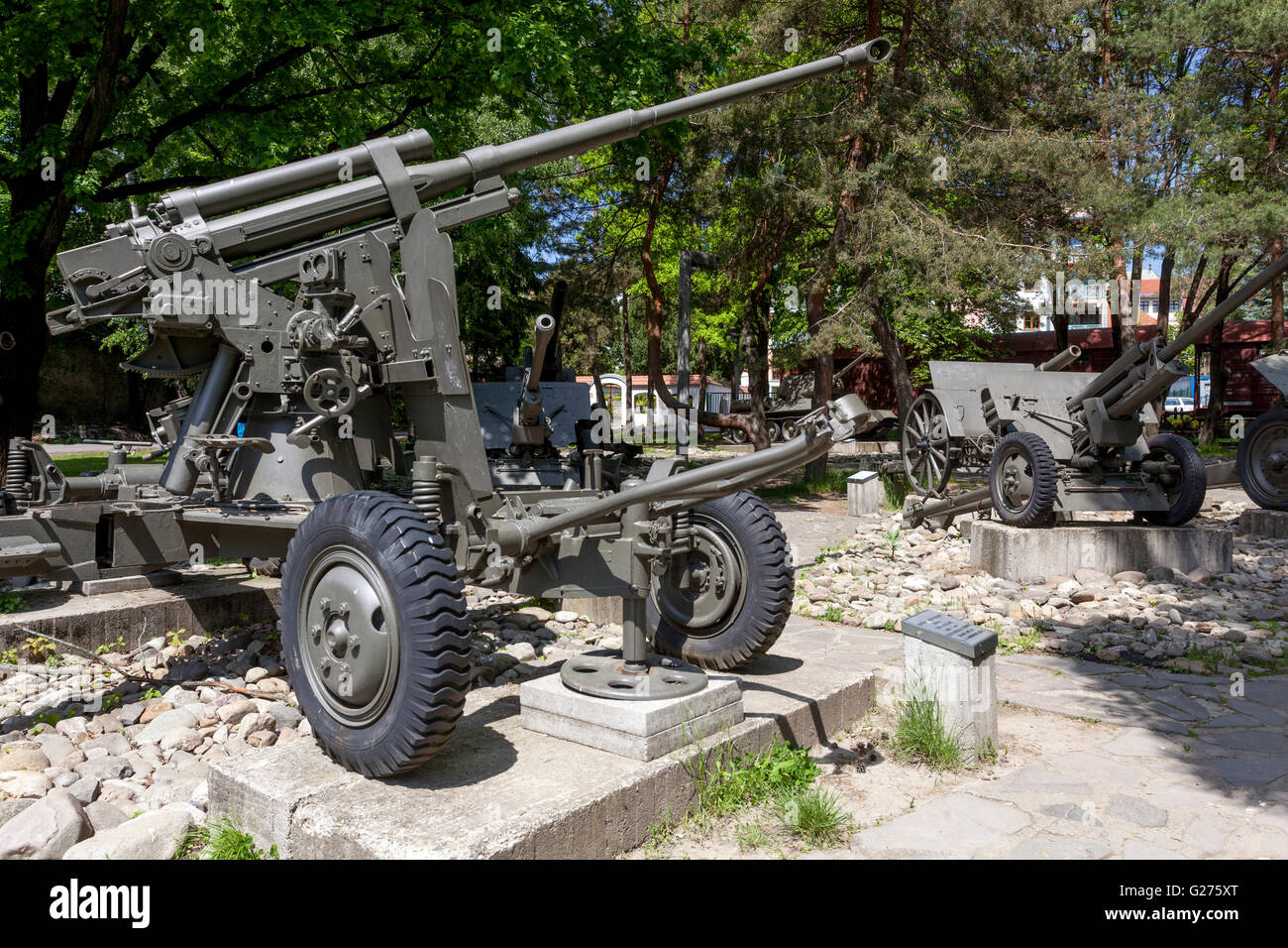 Museo della Rivolta Nazionale Slovacca, attrezzature militari da WW2, Banska Bystrica, Slovacchia, Europa Foto Stock