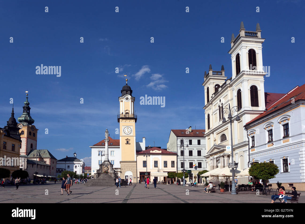 Piazza principale di Banska Bystrica, Slovacchia, Europa Foto Stock