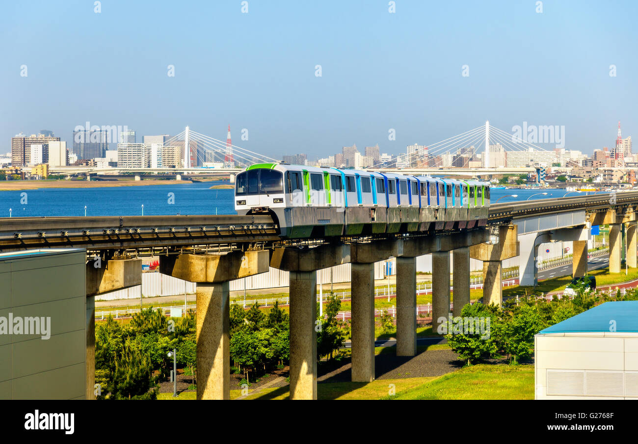 Tokyo linea monorotaia a Haneda International Airport Foto Stock