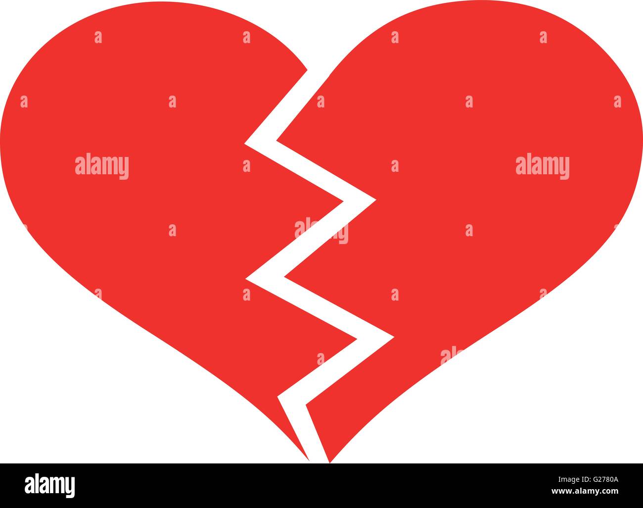Cuore spezzato Illustrazione Vettoriale