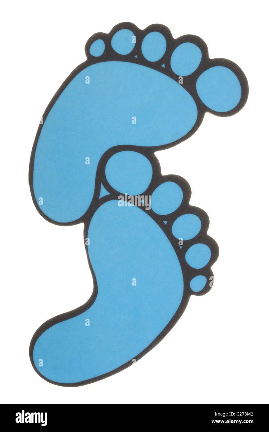 Piedi sagomati profumatore su sfondo bianco Foto Stock