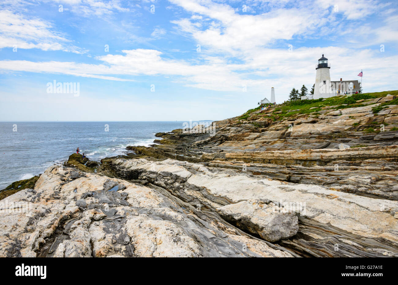 Pemaquid Point Lighthouse Foto Stock