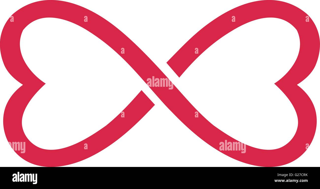 Segno d'infinito forma di cuore Immagine e Vettoriale - Alamy