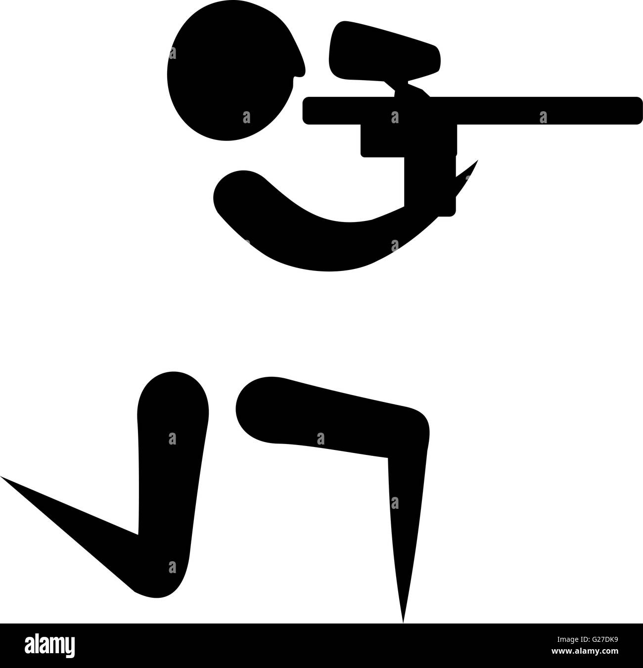 Icona di paintball Illustrazione Vettoriale