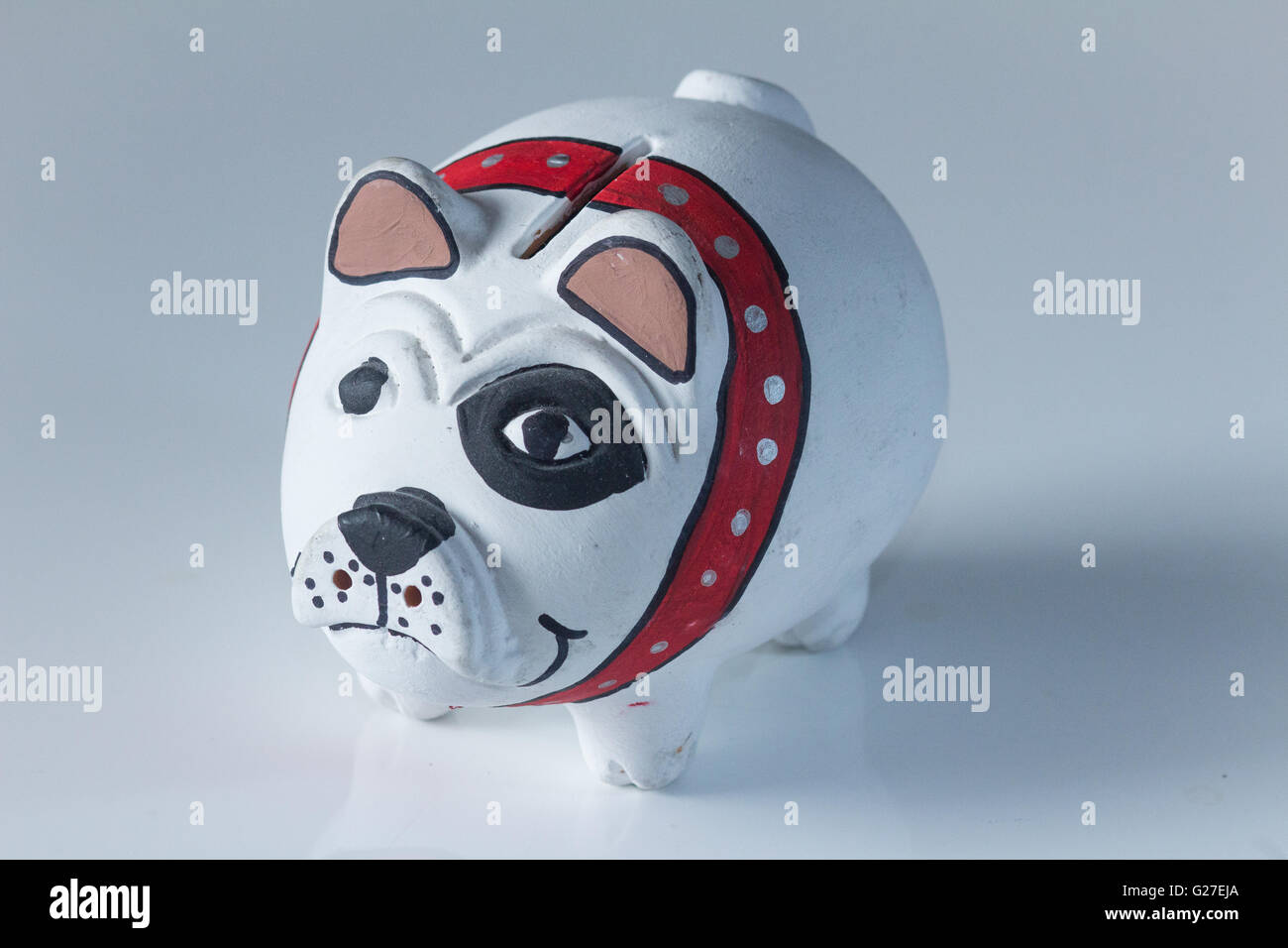 Dipinto di cane salvadanaio Foto Stock