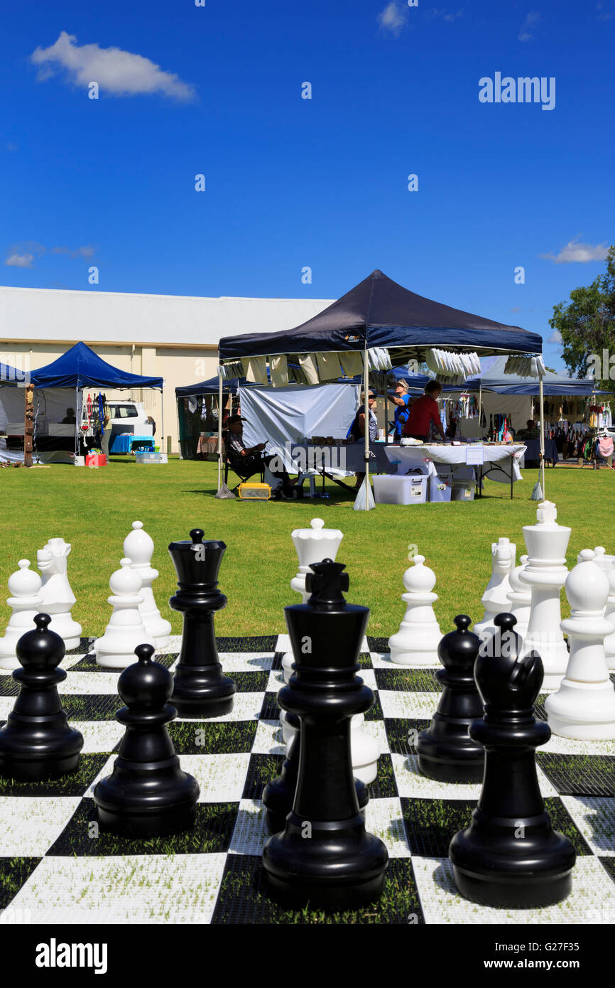 Outdoor gioco di scacchi, Busselton, Australia occidentale Foto Stock
