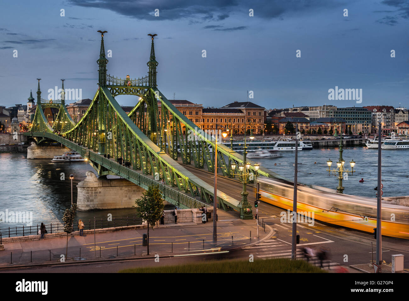 Ponte della Libertà a Budapest Foto Stock