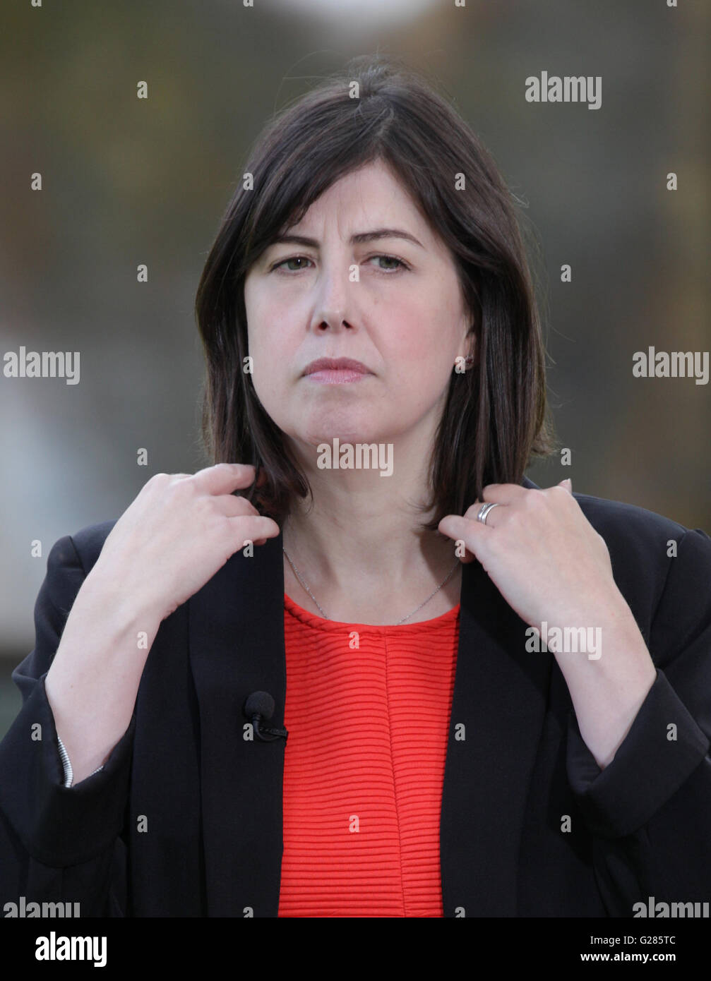 Londra, UK, 14 Sep 2015: Lucy Powell ombra del lavoro il segretario di Stato per l'Educazione visto in corrispondenza di Westminster a Londra Foto Stock