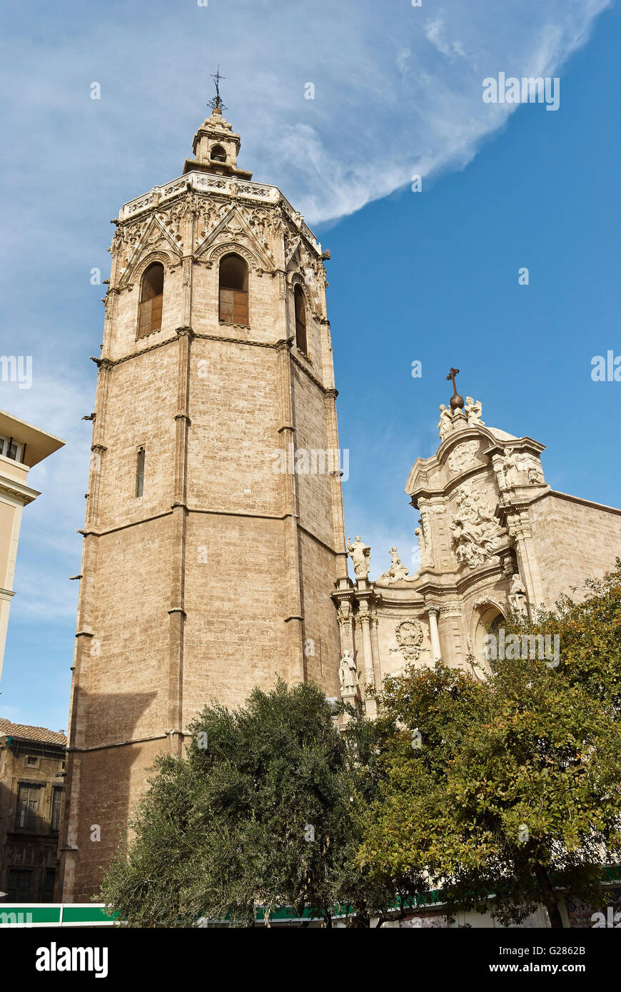 " El Micalet'. Campanile del Duomo. Valencia. Comunitat Valenciana. Spagna. Foto Stock
