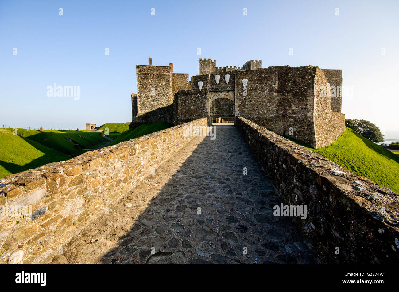 Il castello di Dover, Kent, Inghilterra Foto Stock