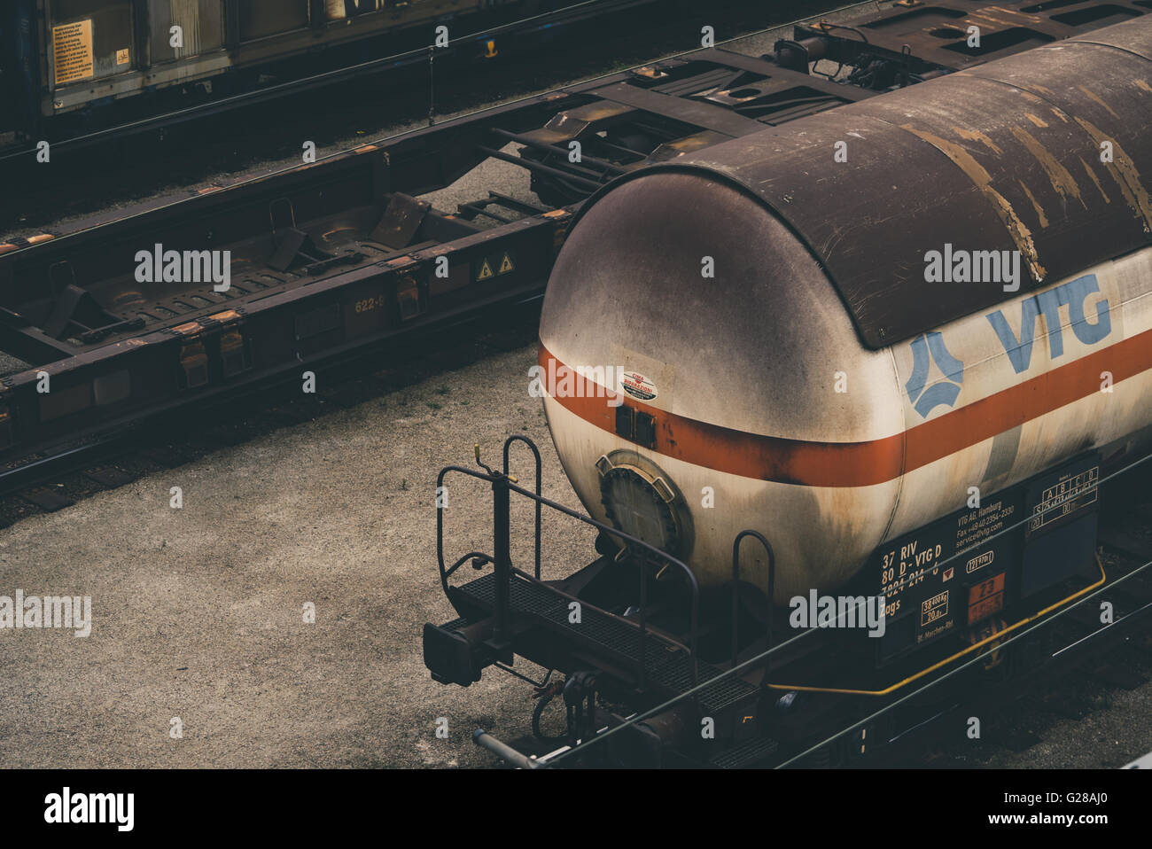 VTG ferroviaria del serbatoio del gas Foto Stock