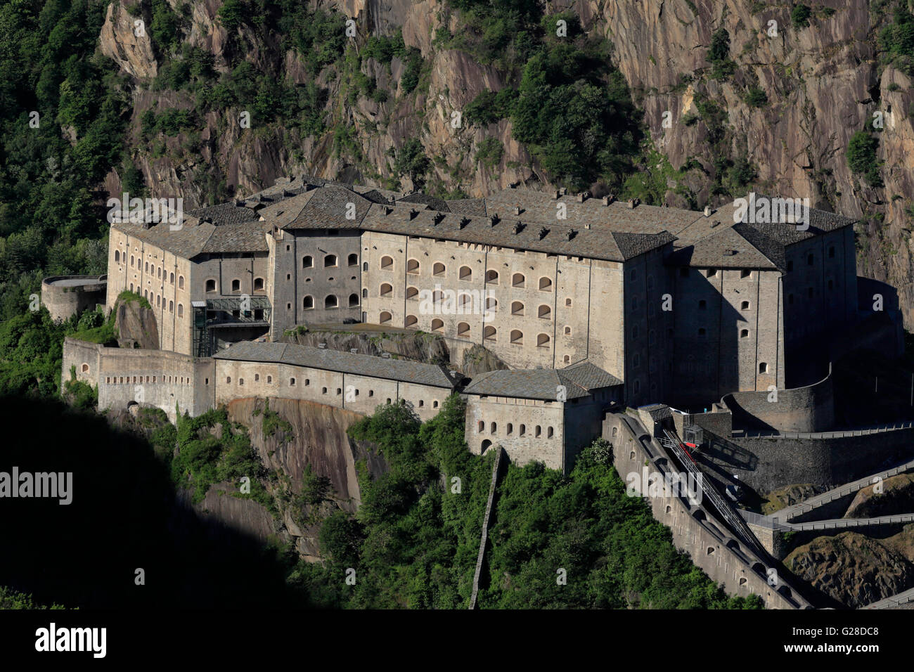 Forte di Bard, Valle d'Aosta, Italia Foto Stock