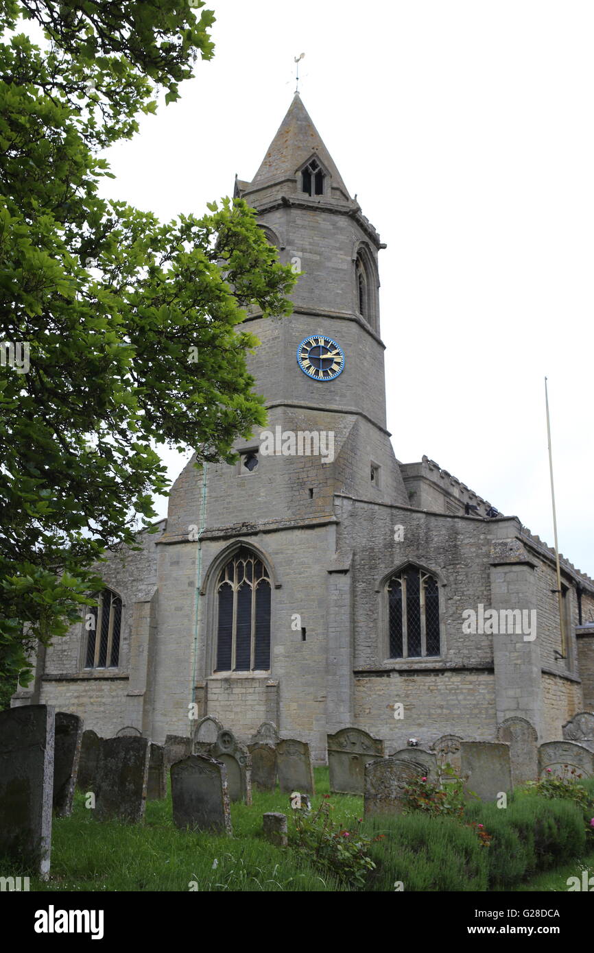 Helpstone UK Chiesa torre Foto Stock